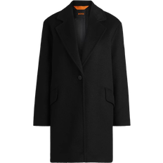 BOSS Calesara Elegant Coat With One Button Placket - Black