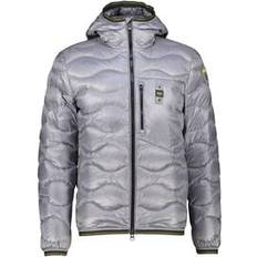 Blauer USA Herren Daunenjacke grau Mikrofaser unifarben