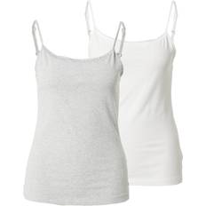 Tommy Hilfiger Bomuld Toppe Tommy Hilfiger 2-pak Premium Essentials Lace Trim Top Light grey