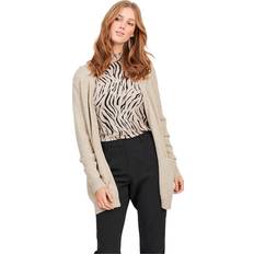 Polyester Trøjer Vila Dame Cardigan - Beige