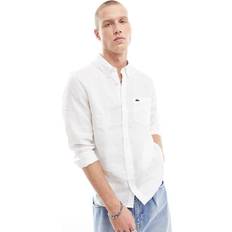 Lacoste Vita Skjortor Lacoste Minimalistisk Skjorta Med Lång Ärm - Vit