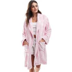 Women Robes DKNY FOLDED FLEECE SHORT CHENILLE ROBE Pink