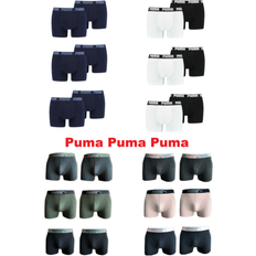 Puma Unterhosen Puma boxer boxershorts 6er pack shorts unterhosen herren wow Dunkelblau (2XL)