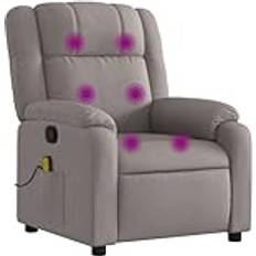 vidaXL Massagefåtölj taupe tyg, massagerande fåtölj, massage fåtölj, lutande fåtölj, massagefåtöljer, massagerande fåtöljer, lutande fåtöljer