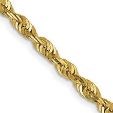 Extra-Light Diamond-Cut Rope 14k Yellow Gold Chain Necklace 4mm