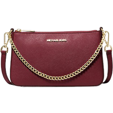 Dame - Røde Skuldervesker Michael Kors Jet Set Medium Saffiano Leather Crossbody Bag - Oxblood