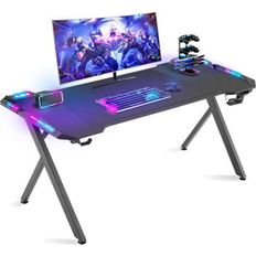 Dowinx 55 Inch Gaming Desk with RGB LED Lights