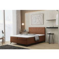 180cm - 7 zones Continental Beds Ponce 180 x 200 cm - Orangebraun Boxspringbett