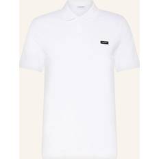 Calvin Klein XXL Polotrøjer Calvin Klein Slim Stretch Pique Polo Shirt - White
