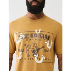 Bronze - Men T-shirts True Religion Puff Horse Shoe T-shirt Dark Yellow, Dark Yellow, Xl, Men