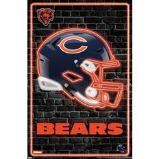 Posters Trends International NFL Chicago Bears Wall - Neon Helmet Poster