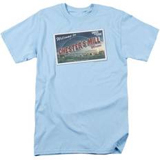 Clothing Trevco Under The Dome Postcard Short Sleeve Adult 18/1 Light Blue T-shirt