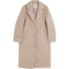 Brown - Women Coats River Island Roll Sleeve Longline Coat - Brown