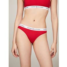 Tommy Hilfiger Rood Onderbroeken Tommy Hilfiger Logo Waistband Thong - Rood