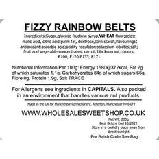 Vidal Sour Rainbow Belts 200 g 500g