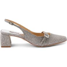 Badgley Mischka 50mm Buena pumps women Calf Leather/Glitter/Calf Leather Grey