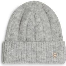 Tommy Hilfiger Damen Kopfbedeckungen Tommy Hilfiger Damen Strickmütze TH TIMELESS Beanie mit Alpaka grau universal