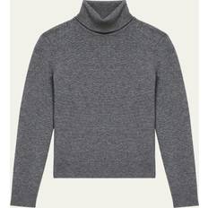 Theory Women Jumpers Theory Cashmere Turtleneck Sweater Light Charcoal