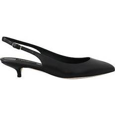 Skor Dolce & Gabbana gorgeous leather slingbacks heels pumps black -size