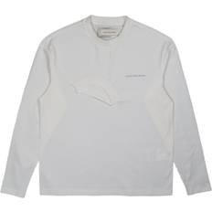 Long - Unisex Tops Long Sleeved Double Crew Sudaderas - White