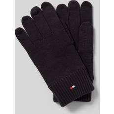 Cashmere - Herre Handsker & Vanter Tommy Hilfiger Flag Embroidery Gloves with Cashmere BLACK One