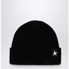 Uld Beanie Hat Unisex - Sort