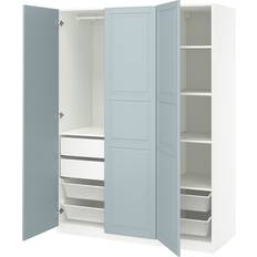 IKEA Pax/Fjärehals White/Light Grey/Blue Kleiderschrank 150x201.2cm