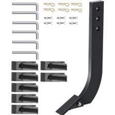 VEVOR VEVOR 6pcs Box Blade Shank, 16'' Scarifier Shank, 3 Holes Box Scraper Shank, Ripper Shank with Removable Tapered Teeth and Pins, Adjustable Shanks