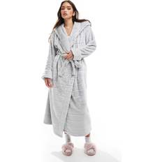 Grey - Men Robes Boux Avenue fur plush long robe in grey