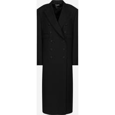 Oversize Coats Dolce & Gabbana Double breasted tuxedo long coat black