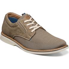 Beige - Men Oxford Nunn Bush Wide Width Otto Knit Oxford Men's Taupe Oxfords