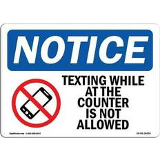 Office Supplies SignMission OSHA Notice Sign 12 x 18 in - Texting While