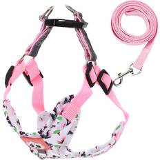 Pets Maxpower Adjustable Pet Dog Harness Leash Set - Pink