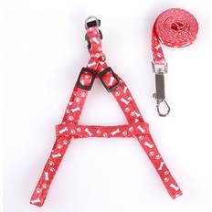 Pets Maxpower (Red) Cheap Small Dog Leash Puppy Leashes Teddy Pet Leash And Harness Set Cute