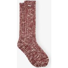 Ganni Underkläder Ganni Chunky Cotton Socks Strumpor - Dark Burgundy
