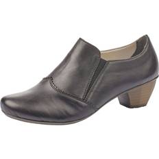 Rieker Black Heels & Pumps Rieker Leather Court Shoes - Black