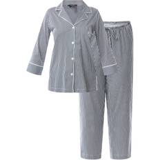 Lauren Ralph Lauren Lauren by Ralph Lauren Cotton Jersey Capri Sleep Set Blue
