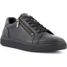 Dune London Sneakers Dune London Tribute Zip-Up Leather Sneaker in Black (8US 41EU)