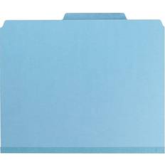 Office Supplies Smead 13730 Four-Section Pressboard Folders - Blue (10/Box)