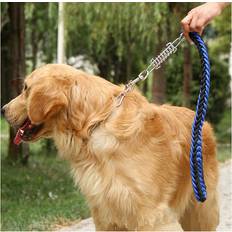 Pets Maxpower Short Explosion-Proof Dog Traction Belt 70 cm Length - Blue and Black