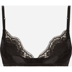 Dolce & Gabbana Rintaliivit Dolce & Gabbana Soft-cup satin bra with lace detailing black