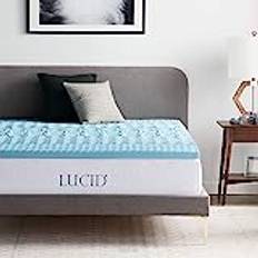 Blue Bed Mattress Lucid Enkelsäng 90 x 190 cm - Blå Bäddmadrass