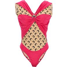 Marine Serre Serre-Logo Bodysuit Intimo Fucsia-Donna Fuchsia