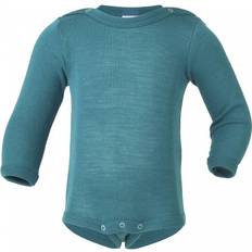 Baby-Body Langarm Mit Druckverschluss Schulter Merino base layer 86/92, turquoise