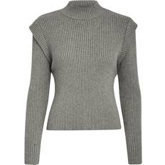 Minus Överdelar Minus Avaline Knit Pullover Dam Stickade Tröjor Från Magasin Gunmetal Melange