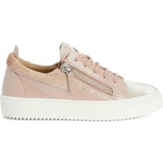 Giuseppe Zanotti Gail velvet low-top sneakers women Silk/Leather/Viscose/Rubber Pink