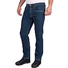 Herr LCPNT219 arbetskläder fickor tvätt stretch denim jeans, Marinblått Xsp, 31L
