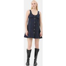 Organic Fabric Dresses Ganni Mini Dress Abiti Blu-Donna - Blue