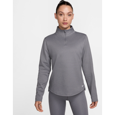 Fleece T-skjorter Nike Therma-Fit One Laufshirt Damen Grau, Größe grau