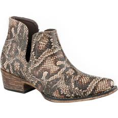 Faux Leather High Boots Roper Ladies Ava Snip Toe Faux Snake Leather Boots